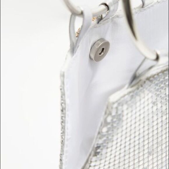 NEW Charming Charlie 90s Y2K Fringe Ring Handle Glitz Hand Bag - Picture 4 of 7